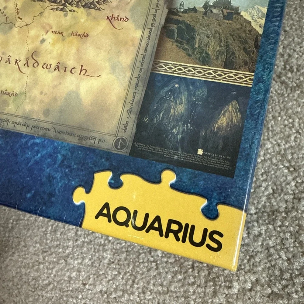 Aquarius Lord of The Rings 1000 Piece Middle Earth Map Jigsaw Puzzle New Sealed